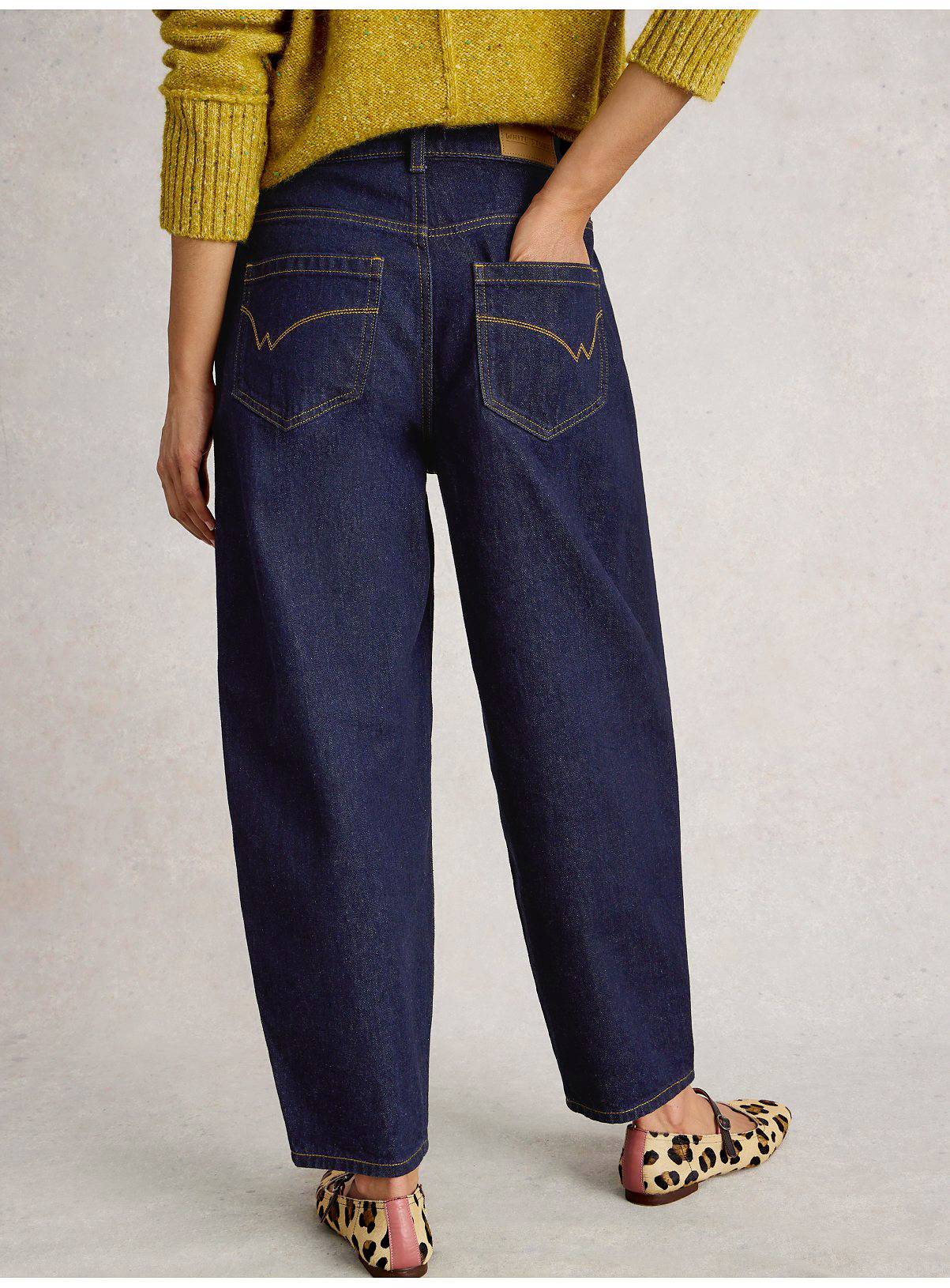 WHITE STUFF Aubrey Barrel Leg Jean Dark Denim 10 - Image 3